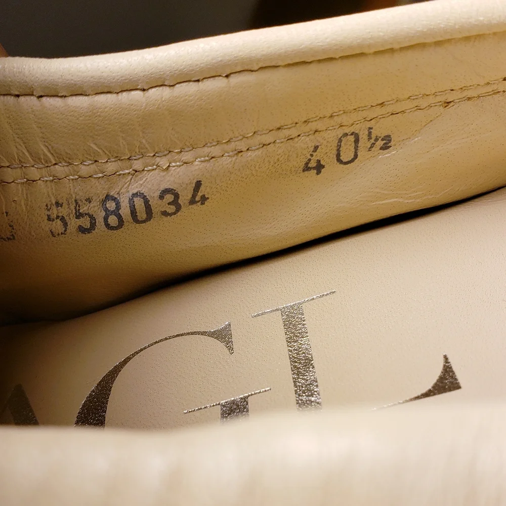 AGL Ballet Leather Cream Flats - Picture 6 of 7